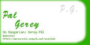 pal gerey business card